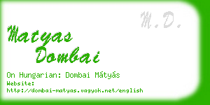 matyas dombai business card
